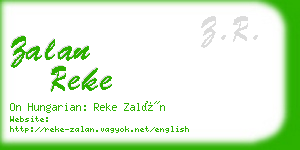 zalan reke business card